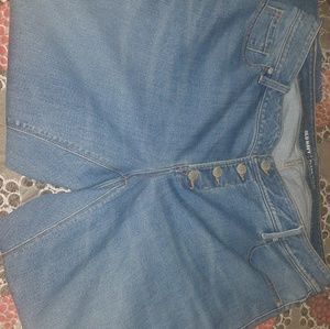 Denim-plus cropped kick flare